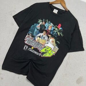 Comfort Wash Cartograph 25 Hardcopy Graphic T-Shirt Black Mens Medium Y2K Skater